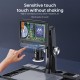 Digital Microscope 1600X 12MP Camera Sensor Coin Microscope 7 Touch LCD Microscope with Wired Remote 28 LED Fill Lights For PC