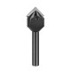 1/4 Inch Shank Industrial Grade V-Shape Carbide Insert 90 Degree Router Bit for CNC Wood Engraving Chamfer Carving