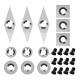 Tungsten Carbide Cutters Inserts Set Socoje Include 11 mm Square With Radiu 12mm And 8.9mm Round 30 X 10mm Diamond With Pointed Point 125pcs