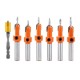 2.8-4mm Wood Countersink Drill Bit Set  Tungsten Steel 45# Steel Body High Precision Durable Wear Resistant Tapered Drill Bits