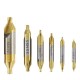 6PCS 1.0-5.0mm High-Speed Steel Center Drill Bits Set 60-Degree Countersink Lathe Metalworking Tools