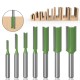 7PCS Straight Cut Router Bit Set Durable Tungsten Carbide 1/4 Shank Double Flute Milling Cutting Tools for Woodworking Engraving Trimming