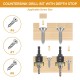 82 Degree Woodworking Countersink Drill Bits Carbide Tipped with Adjustable Depth Stop No Thrust Ball Bearing