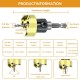 82 Degree Woodworking Countersink Drill Bits Carbide Tipped with Adjustable Depth Stop No Thrust Ball Bearing