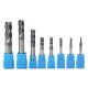 Carbide End Mill Set Tungsten Steel 8PCS 2-12mm 4 Flutes CNC Milling Cutter High Wear Resistance High-Speed Cutting