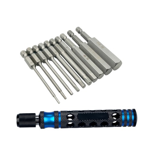 10PCS  1/4 Inch 6.35mm Length75mm  H1.5,H2,H2.5, H3, H4, H5, H6, H8, H10,H12  Hex Shank Magnetic Hexagon Screwdriver