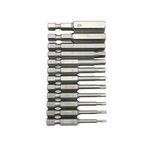 12pcs 1/16"5/64"3/32"7/64"1/8"9/64"5/32"3/16"7/32"1/4"5/16" 3/8"Hex Shank Magnetic Hexagon Screwdriver