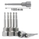 16pcs 100mm Hexagon Nut Setter Socket Driver Drill 1/4'' 6.35mm Hex Shank 5-19mm