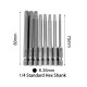 8pcs 1/4 Inch 6.35mm Length 75-80mm Torx Head Electric Screwdriver Bits Tip TP8, TP10, TP15, TP20, TP25, TP27, TP30, TP40