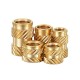 100pcs M2 Brass Insert Nuts Hot Melt Molding Copper Heat Inserting Thread Embedded Knurled Injection Nut