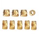 100pcs M2 Brass Insert Nuts Hot Melt Molding Copper Heat Inserting Thread Embedded Knurled Injection Nut