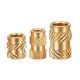 100pcs M3 Brass Insert Nuts Hot Melt Molding Copper Heat Inserting Thread Embedded Knurled Injection Nut