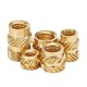 100pcs M3 Brass Insert Nuts Hot Melt Molding Copper Heat Inserting Thread Embedded Knurled Injection Nut