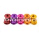 CW CCW 50pcs M4 M5 M6 Lock Nuts Flanged Nylon Insert Aluminum Alloy Self-Locking Nuts