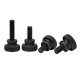 100pcs M3 M4 GB834 Black Steel Knurl High Step Head Hand Tighten Thumb Screw Curtain Wall Glass Lock Thumbscrew Adjust