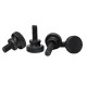 100pcs M3 M4 GB834 Black Steel Knurl High Step Head Hand Tighten Thumb Screw Curtain Wall Glass Lock Thumbscrew Adjust