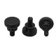 100pcs M3 M4 GB834 Black Steel Knurl High Step Head Hand Tighten Thumb Screw Curtain Wall Glass Lock Thumbscrew Adjust