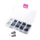 160pcs M3 x 6mm/8mm/10mm/12mm Screws and Nuts Compartment Plastic Storage Container