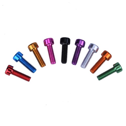 50PCS 7075 Alum M3 / M4 Hex Socket head Cap Screw Anodized Aluminum Bolts Decorative screw