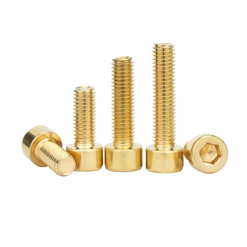 50pcs M3 M4 Brass Hex Hexagon Socket Cap Head Screws