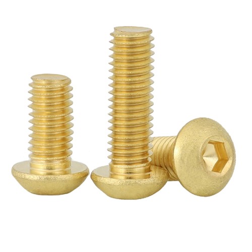 50pcs M3 M4 M5 M6 Brass Button Head Socket Cap Screw