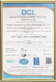 DCI ISO9001 certificate