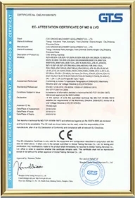 GTS CE certificate