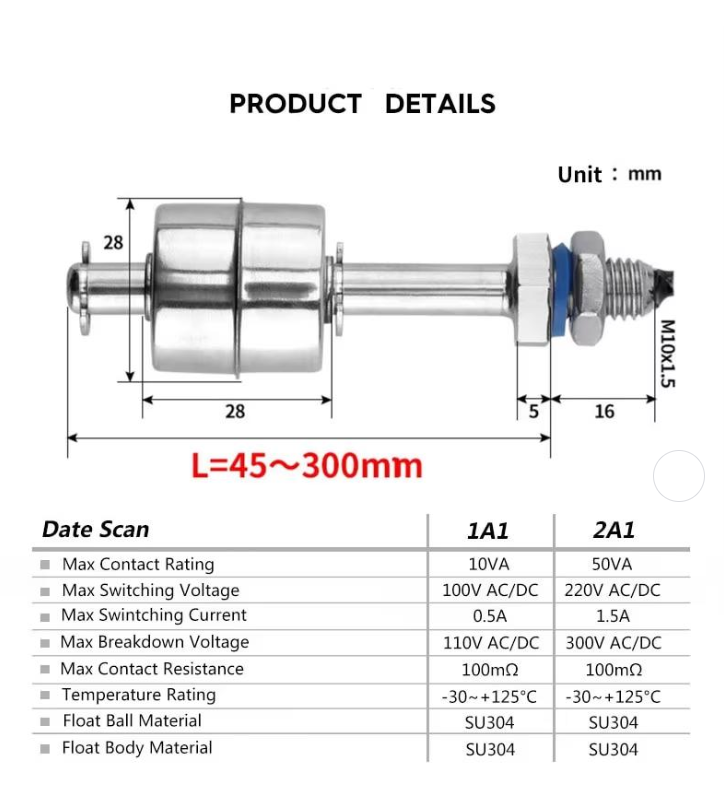 Ss various float balls sensor durable highly-compatible magnetic float level sensor