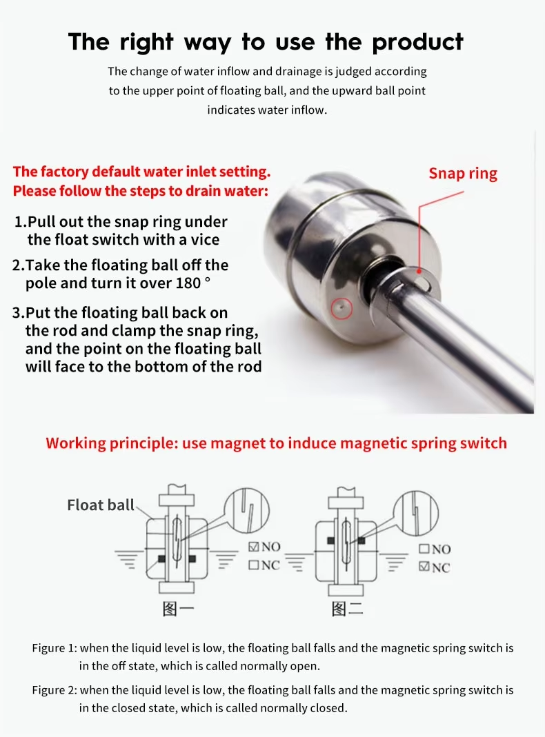 Ss various float balls sensor durable highly-compatible magnetic float level sensor
