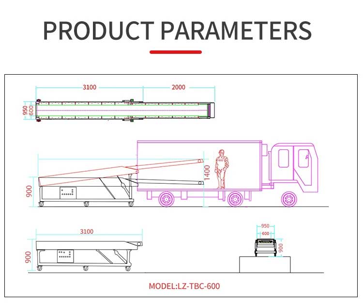 Mobile Telescopic Belt Conveyor Van trailer truck container loading and unloading conveyor