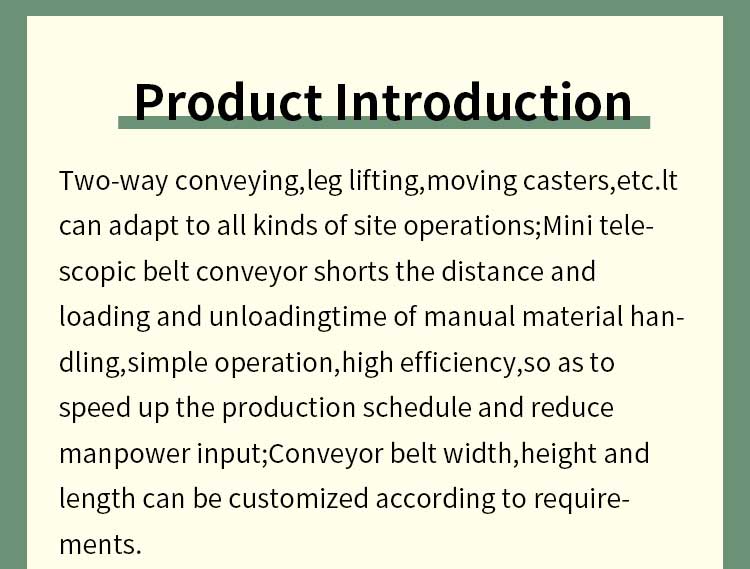 Mobile Telescopic Belt Conveyor Van trailer truck container loading and unloading conveyor