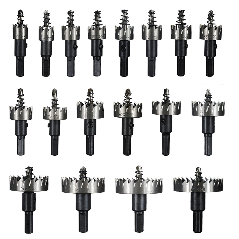 Socoje 15-53mm Hole Sawtooth Drill Bit Hole Saw Cutter for Stainless Steel Metal Alloy Hole Drilling