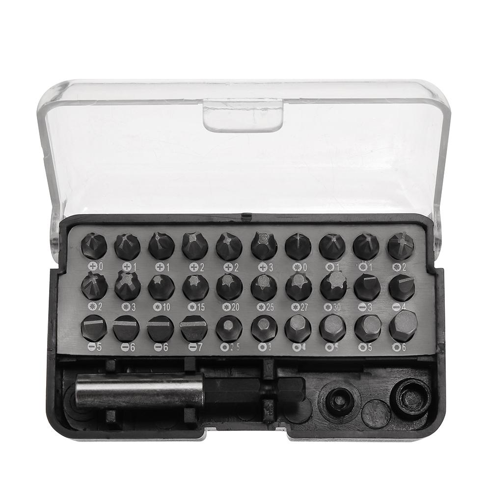31PCS Drill Bits Set with PH PZ SL H T Sizes and 60mm Extension Rod in Durable Plastic Case Versatile Heavy-Duty and Ideal for All Your Drilling Needs