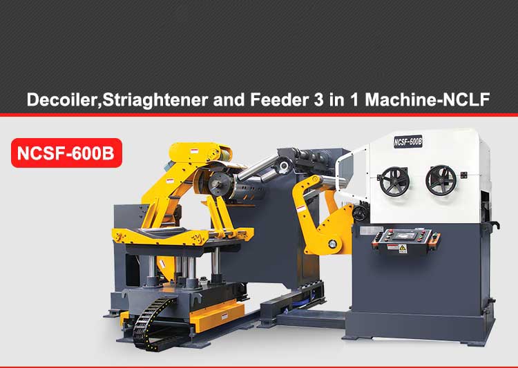 Automatic Feeder Decoiler Metal Straightening Machinery CNC 3 in 1 Servo Feeder for Stamping Machines
