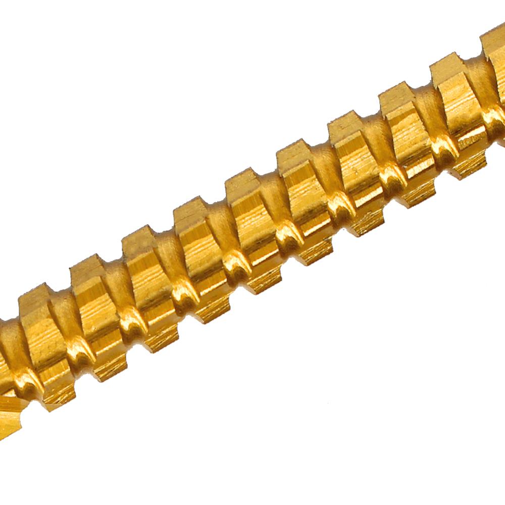 Socoje 6pcs 3-8mm Drill Bit Titanium Plating Coated Hole Saw Drill Bit Set Wood Hole Cutter Core Drill