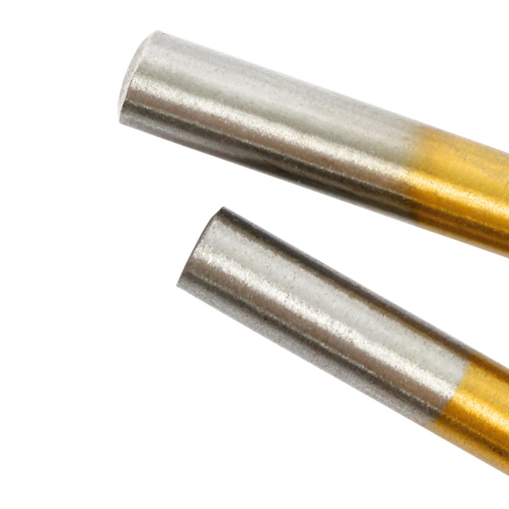 Socoje 6pcs 3-8mm Drill Bit Titanium Plating Coated Hole Saw Drill Bit Set Wood Hole Cutter Core Drill