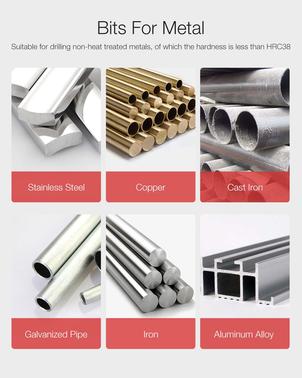 Socoje M35 Cobalt Drill Bit Set -Co Jobber Length Twist Drill Bits with Plastic Case for Stainless Steel Wood Metal Drilling