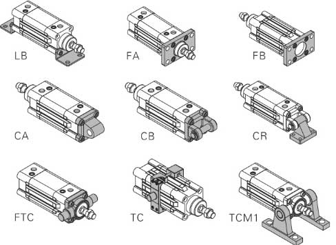 SI Series Stable Performance Silver Aluminum Alloy Air Standard Pneumatic Cylinder 10 units