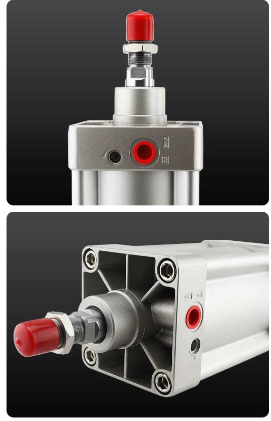 SI Series Stable Performance Silver Aluminum Alloy Air Standard Pneumatic Cylinder 10 units