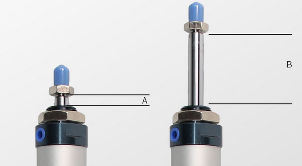 Small Pneumatic Cylinder,  20mm Bore, 300mm Stroke