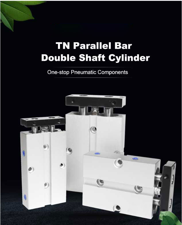 TN Parallel Bar Double Shaft Customized Twin Rod Pneumatic Cylinder