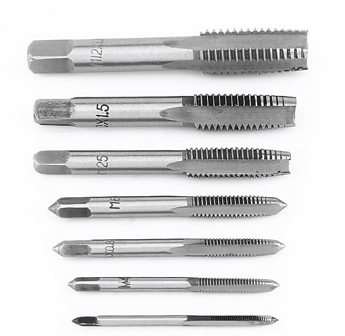 straight flute tap M3 M4 M5 M6 M8 M10 M12 screw tap straight fluted hand tap screw thread with cobalt