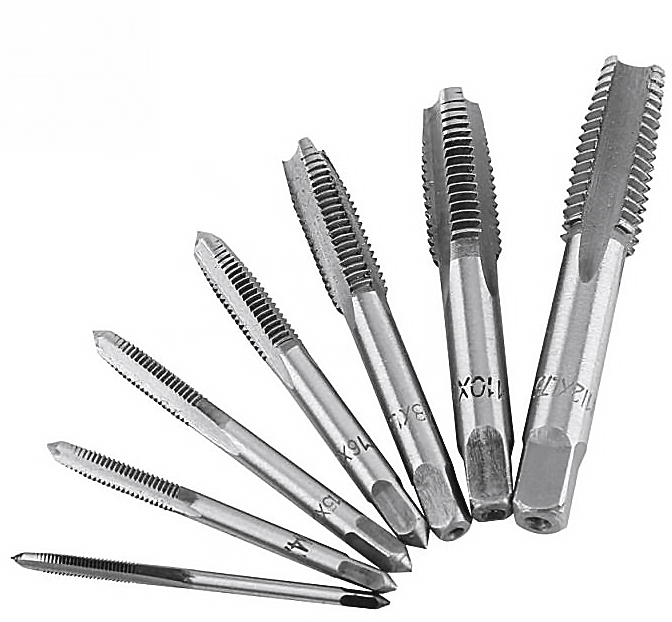 straight flute tap M3 M4 M5 M6 M8 M10 M12 screw tap straight fluted hand tap screw thread with cobalt