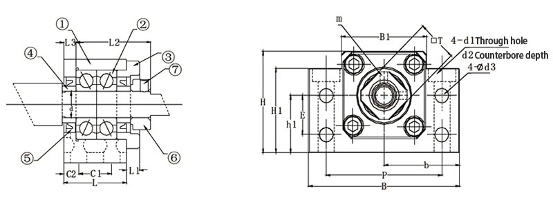 Ball Screw Bearing, Diameter 40mm