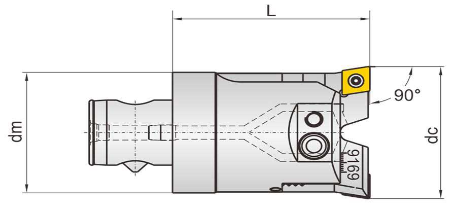 Twin Boring Head Tools 21CD63-HBA69-90 2.72"-3.58" 69mm-91mm