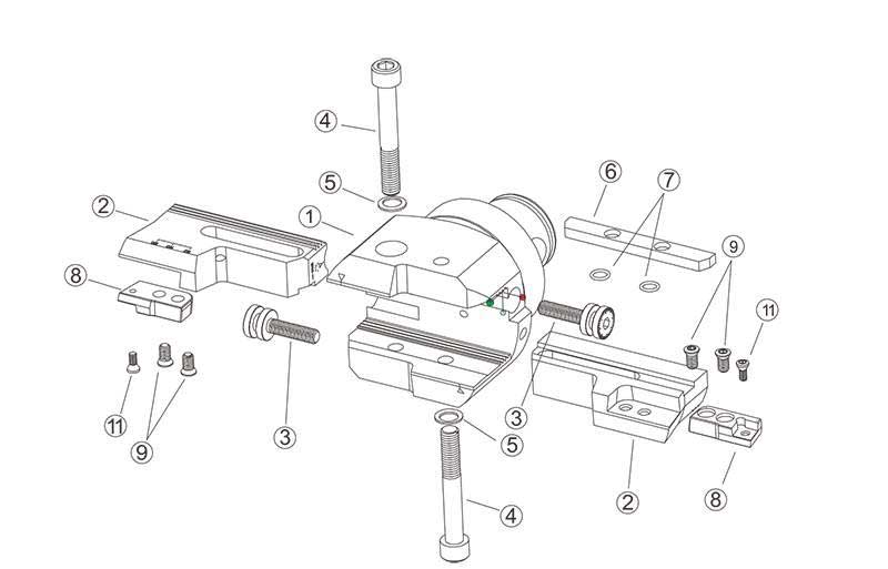 Twin Boring Head Tools 21CD63-HBA69-90 2.72"-3.58" 69mm-91mm