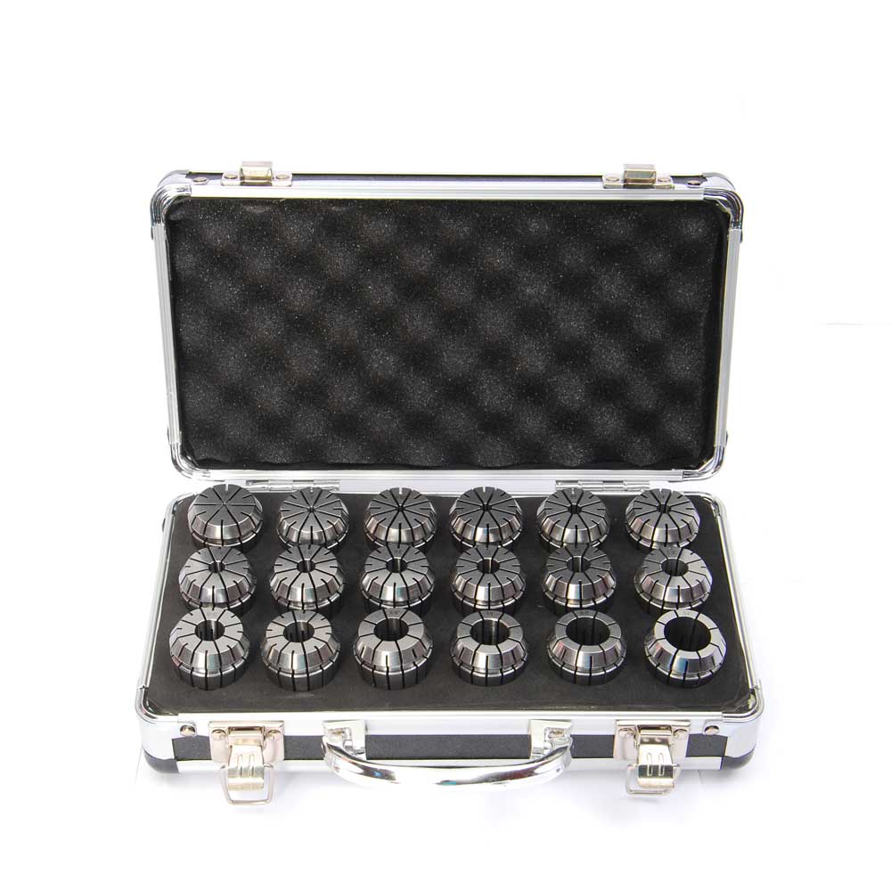 ER32-18PCS(1/8"-3/4" ) Precision Spring Collet Aluminum alloy box