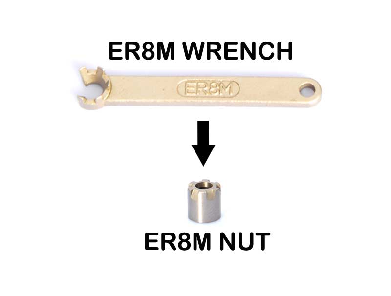 ER8M Collet Nut M10 X 0.75 Pitch