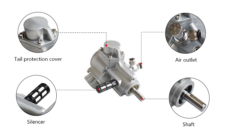 1/6 hp Piston Air Motor, 1000 rpm, 211 L/min