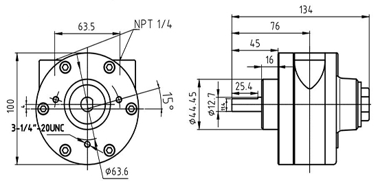 600W Pneumatic Vane Air Motor